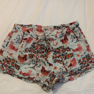 Printfresh High Shorts with Bird and Tree Print size large